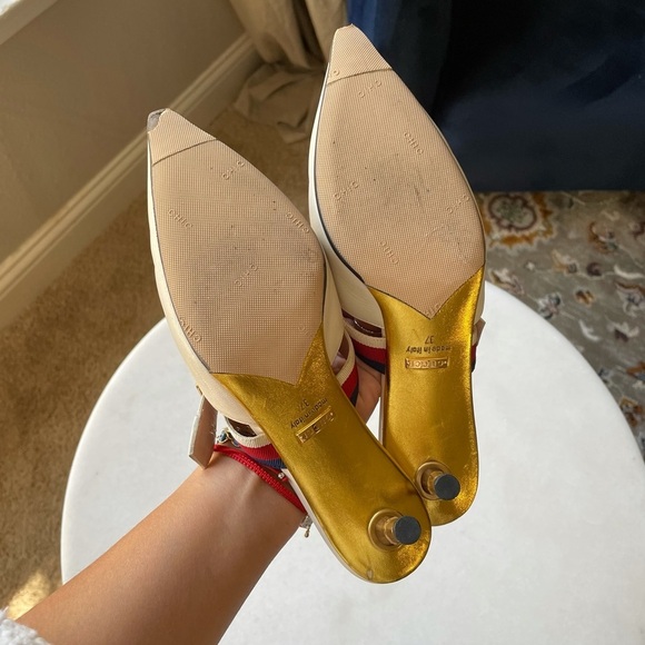 GUCCI Sylvie Web Bamboo Mules - Picture 5 of 11